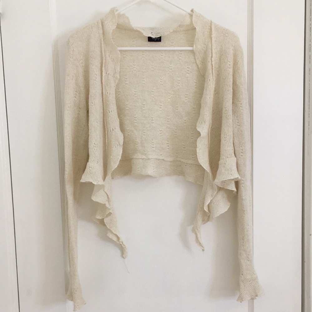 Daytrip Ruffled Knitted Cardigan